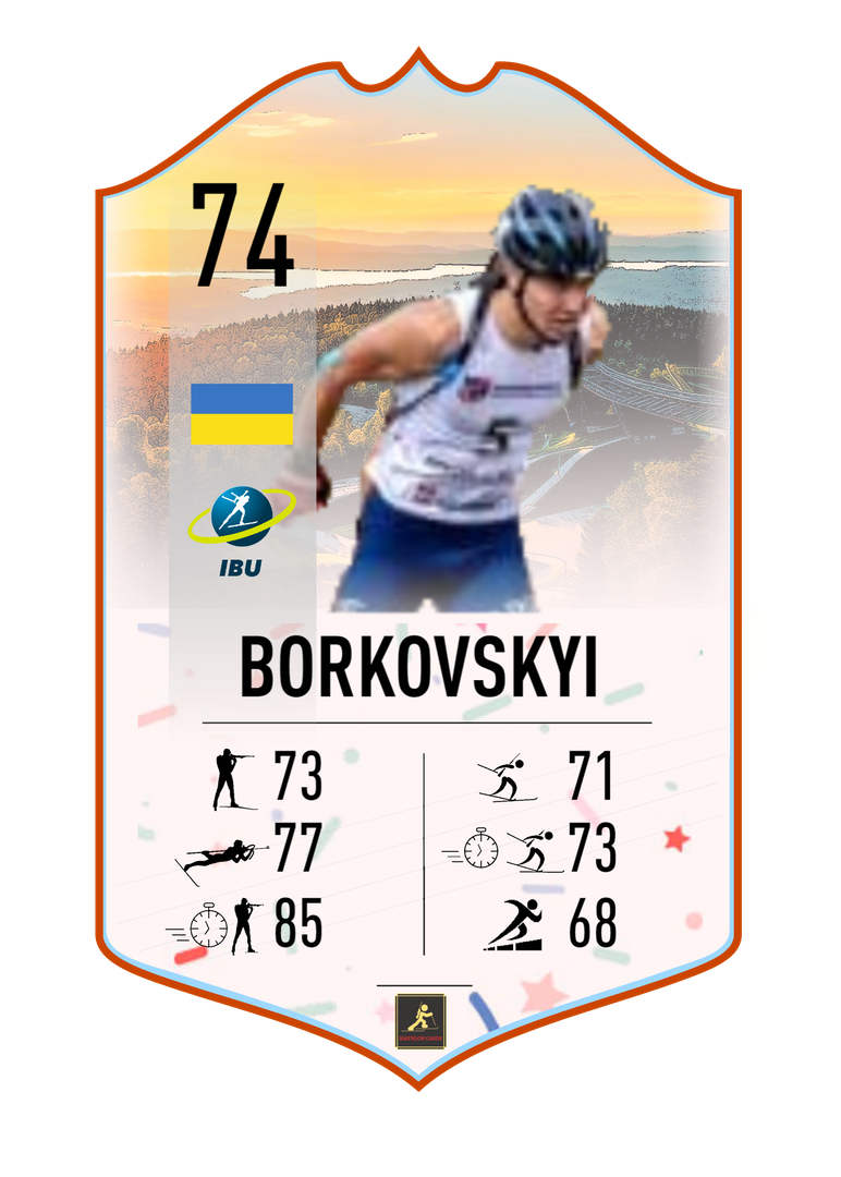 Bohdan Borkovskyi - Summer Star - Winner of the men sprint at IBU Junior Summer World Championships 2023 - Biathlon Cards